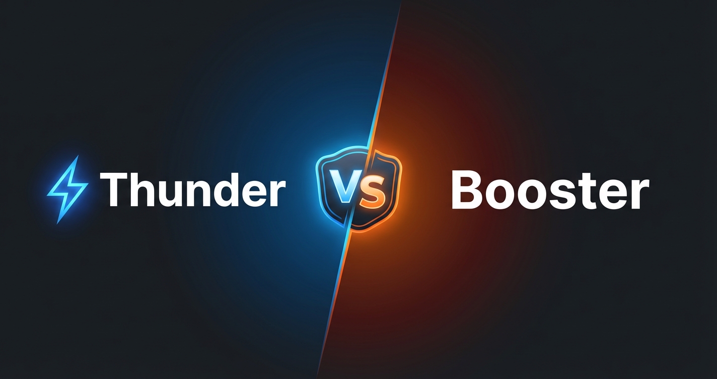 Thunder vs Booster Page Speed Optimizer comparison